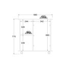 Ver imagem 4 de Balcão Fruteira Multiuso Ditália MF-95 Branco/Preto