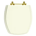 Ver imagem 1 de Assento Sanitário Thema Biscuit para vaso Incepa Com Ferragem Dourada