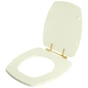Ver imagem 2 de Assento Sanitário Thema Biscuit para vaso Incepa Com Ferragem Dourada