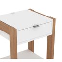 Ver imagem 6 de Kit 02 Mesa de Cabeceira Com Tomada 1 Gaveta AZ1016 Amendoa Branco Tecno Mobili
