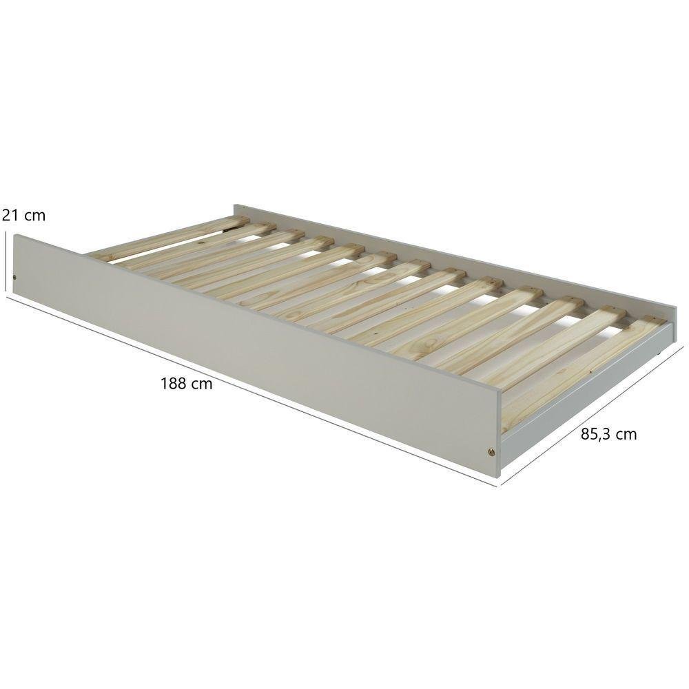Sofá Cama Plus Com Cama Auxiliar Em Madeira Maciça Mv Outlet Branco - 3