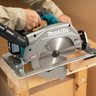 Serra Circular 235mm sem Fio 40v Max Resistência Água Poeira com Disco Chave Aws Hs010gz Makita - 5