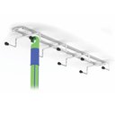 Ver imagem 1 de Porta Vassouras Multiuso Superior Rodo Esfregão 8 Ganchos Aç