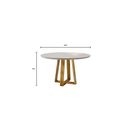 Ver imagem 3 de Conjunto Sala de Jantar Natalle 4 Lugares Mesa Redonda 1,0m com 4 Cadeiras Móveis Mundial