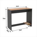 Ver imagem 4 de Escrivaninha Smart Office com Passa Fios e Tampo Mdf Usinado 91cm - Preto e Cedro