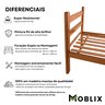 Cama Solteiro Reforçada em Madeira Maciça Natural - 5
