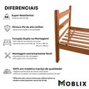 Ver imagem 5 de Cama Solteiro Reforçada em Madeira Maciça Natural