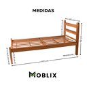 Ver imagem 4 de Cama Solteiro Reforçada em Madeira Maciça Natural