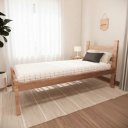 Ver imagem 1 de Cama Solteiro Reforçada em Madeira Maciça Natural