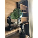 Ver imagem 3 de Escultura Estátua Rosto Humano Arte Moderna Beijo Face Luxo 55cm:preto Brilho