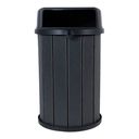 Ver imagem 1 de Lixeira Mbs Ecológica Madeira Plástica 100L Coleta Seletiva:Cinza Ébano/Tempa Preto