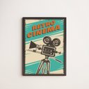 Ver imagem 1 de Quadro Decorativo Retrô Cinema Câmera 45x34cm - com vidro:Madeira preta