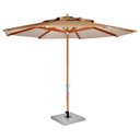 Ver imagem 1 de Ombrelone Leblon Creme em Madeira 2,00 Mt (larg) Base 65x65 Central com Tecido Bagun - 44312
