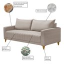 Ver imagem 5 de Sofá Fixo para Sala Living 198cm Roma