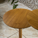 Ver imagem 3 de Kit Duas Mesinhas Laterais Redonda Vintage - Madeira Maciça