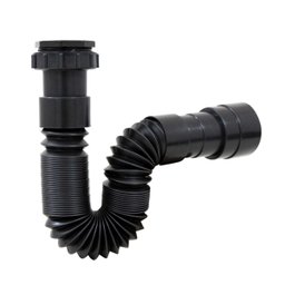 Sifão Sanfonado Cozinha Lavatório Tanque Ate 70 Cm Preto - 2