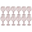 Ver imagem 1 de Jogo 12 Taças de Plástico para Água Suco Drinks Bebidas 350ml Uz Rosa Transparente