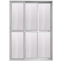 Ver imagem 3 de Porta de Correr Alumínio Branco Sacada 03 Folhas Maxx - 210x120 - Direita