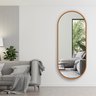 Espelho Grande Corpo Inteiro Oval com Moldura em Metal Industrial 150 X 40 Cm - 3
