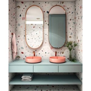 Espelho Grande Corpo Inteiro Oval com Moldura em Metal Industrial 150 X 40 Cm