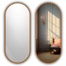 Espelho Grande Corpo Inteiro Oval com Moldura em Metal Industrial 150 X 40 Cm - 2