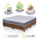 Ver imagem 3 de Conjunto Box Marrom Luanda Cinza Espuma D28 Queen 158x198x62 - King House