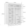Guarda-Roupa Solteiro Qualita 2 Portas 3 Gavetas com Espelho 100% Mdf Branco - - 4