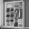 Guarda-Roupa Solteiro Qualita 2 Portas 3 Gavetas com Espelho 100% Mdf Branco - - 3