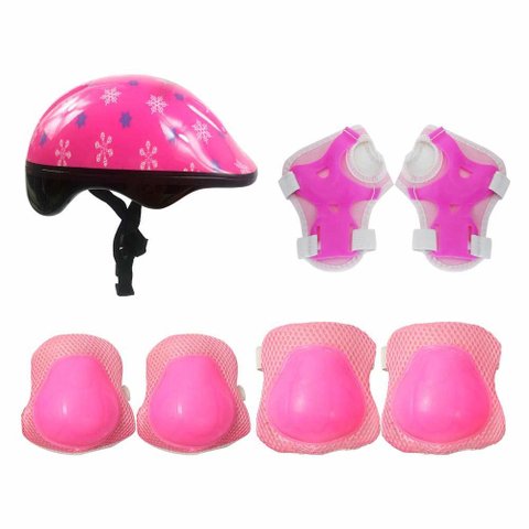 Kit de Proteção Infantil - Radical Plus Star Pink - Rosa - Dm Toys