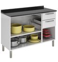 Ver imagem 6 de Cozinha Itatiaia Tarsila Compacta 4 Pecas 2 Vidros Branca Paneleiro 80 cm