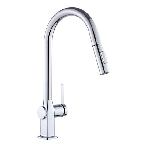 Torneira Cozinha Monocomando,40cm, Metal Inox, Bico Extensor Acabamento: Premium; Cor: Prata