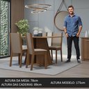 Ver imagem 3 de Conjunto Sala de Jantar Mesa Tampo de Madeira 4 Cadeiras Rustic/bege Sophie Madesa