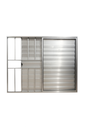 Ver imagem 3 de Veneziana 3 Folhas Aluminio Brilhante com Grade 1,00x1,20