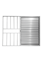 Ver imagem 2 de Veneziana 3 Folhas Aluminio Brilhante com Grade 1,00x1,20