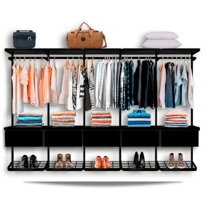 Guarda Roupa Closet Aramado Modulado Gaveta Mdf 3,10m Pt