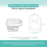 Tampa Vaso Sanitário Madeira Laqueada Paris Branco para Bacia Ideal Standard - 3