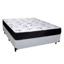 Ver imagem 1 de Cama Box Casal + Colchão Espuma D33 com EPS Acolchões Suede 70x138x188:Branco