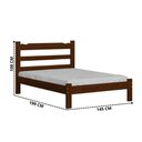 Ver imagem 4 de Cama Casal Madeira Maciça Resistente Castanho