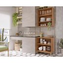 Ver imagem 3 de Cozinha Modulada Completa Divina 2 Peças 1 Aéreo + 1 Balcão Cz007 Freijó Titanium
