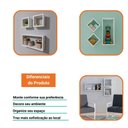 Ver imagem 5 de Nicho Kit C/ 3 Peças Organização e Decoração Quarto, Cozinha, Sala, Banheiro, Escritório Liz