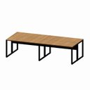 Ver imagem 2 de Mesa Escritório Plataforma Trabalho 4 Lugares 2,80m x 1,20m Pés Metal 100% MDF Industrial Executive