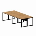 Ver imagem 4 de Mesa Escritório Plataforma Trabalho 4 Lugares 2,80m x 1,20m Pés Metal 100% MDF Industrial Executive