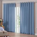 Ver imagem 4 de Cortina Rústica 300x250 Azul Claro Ilhós Cromado Admirare