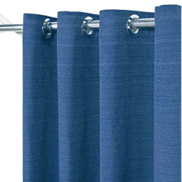 Cortina Rústica 300x250 Azul Claro Ilhós Cromado Admirare - 2