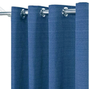 Ver imagem 2 de Cortina Rústica 300x250 Azul Claro Ilhós Cromado Admirare