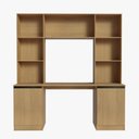 Ver imagem 6 de Mesa de Pc/Home Office 2 Portas 5 Prateleiras Escrivaninha Smart Multimóveis MP6105 Madeirado
