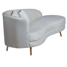 Chaise Longue Divã Emili em Madeira de Reflorestamento 160cm Veludo Shop Das Cabeceiras - 1