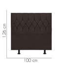 Ver imagem 3 de Cabeceira Estofada Cama Box Solteiro 100cm Istambul Corino Marrom- Mabe Magazine