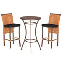 Ver imagem 1 de Mesa Bistro e 2 Banquetas Roma Marrom Corda Náutica 12 Trama Original