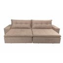 Ver imagem 3 de Sofá Retrátil e Reclinavel Oklahoma 2,22 Mts com Molas e Pillow no Assento Tecido Suede Castor